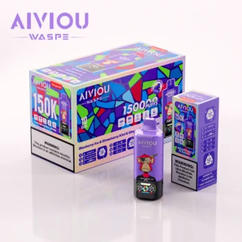 150k VAPE Waspe Aiviou 150000 6 in 1 - Blueberry Ice & Strawberry Kiwi & Cherry Strawberry Ice