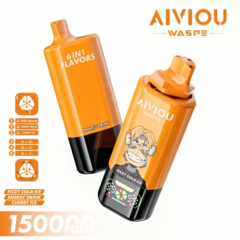 150k VAPE Waspe Aiviou 150000 6 in 1 - Fizzy Cola Ice & Energy Drink & Cherry Ice
