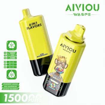 150k VAPE Waspe Aiviou 150000 6 in 1 - Strawberry Banana & Kiwi Watermelon & Coconut Strawberry