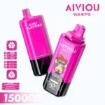 150k VAPE Waspe Aiviou 150000 6 in 1 - Strawberry Watermelon Bubblegum & Sour Mango Ice & Strawberry Grape Ice