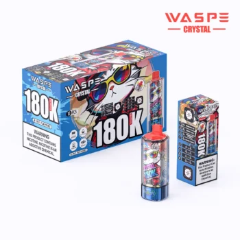 180k Vape Waspe Crystal 180K 8 in 1 Flavors E Cigarette – BLUEBERRY ICE & CHERRY COLA & STRAWBERRY VANILLA & LEMON CHERRY