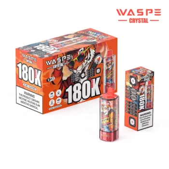 180k Vape Waspe Crystal 180K 8 in 1 Flavors E Cigarette – MELON PASSION FRUIT & SOUR MANGO PINEAPPLE & BANANA TOFFEE CANDY & STRAWBERRYBERRY