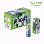 180k Vape Waspe Crystal 180K 8 in 1 Flavors E Cigarette – STRAWBERRY WATERMELON & COOL MINT&BLUE RAZZ ICE & BLACKCURRANT ICE