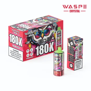 180k Vape Waspe Crystal 180K 8 in 1 Flavors E Cigarette – WATERMELON ICE & LEMON LIME & SOUR MANGO ICE & KIWI MELON ICE