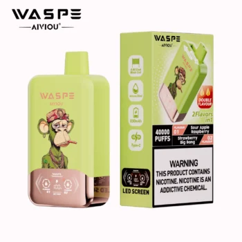 40k VAPE Waspe Aiviou 40000 - Sour Apple Raspberry & Strawberry Big Bang