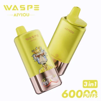 60k Vape Waspe Aiviou 60000 – Peach Ice & Pineapple Mango Peach & Cranberry Lemon