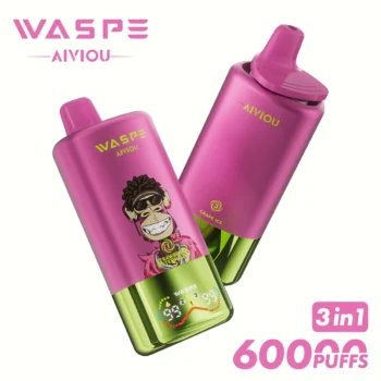 60k Vape Waspe Aiviou 60000 – Strawberry Watermelon & Strawberry Raspberry Candy & Grape Ice