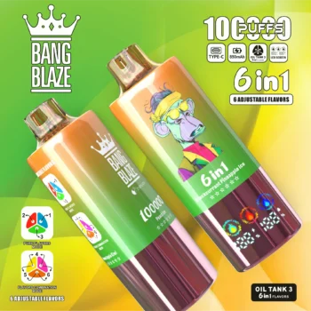 Bang Blaze 100K ウォーターメロンアイス＆ストロベリーマンバ＆ストロベリーウォーターメロン 3独立タンク LEDディスプレイ 電子タバコ