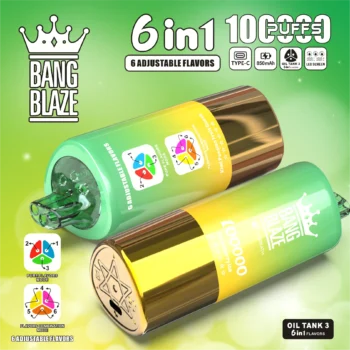 Bang Blaze 100K ピーチアイス＆ブラックカラントパインアイス＆グリーンアップルキウイ 3独立タンク LEDディスプレイ 電子タバコ