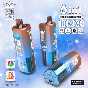 Bang Blaze 100K パインココナッツ＆ブルーベリーレッドブル＆ウォーターメロンアイス 3独立タンク LEDディスプレイ 電子タバコ