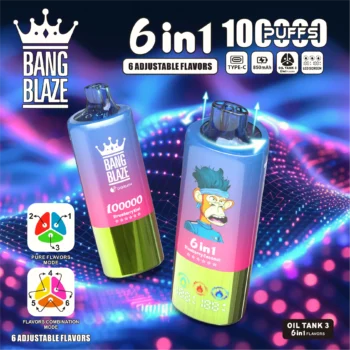 Bang Blaze 100K ストロベリーアイス＆ピーチレモン＆キウイパッションフルーツグアバ 3独立タンク LEDディスプレイ 電子タバコ
