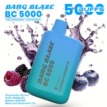 BANG Blaze BC5000 ブルーベリーラズベリーアイス味 vape リキッド おすすめ 5000パフ 使い捨てVAPE