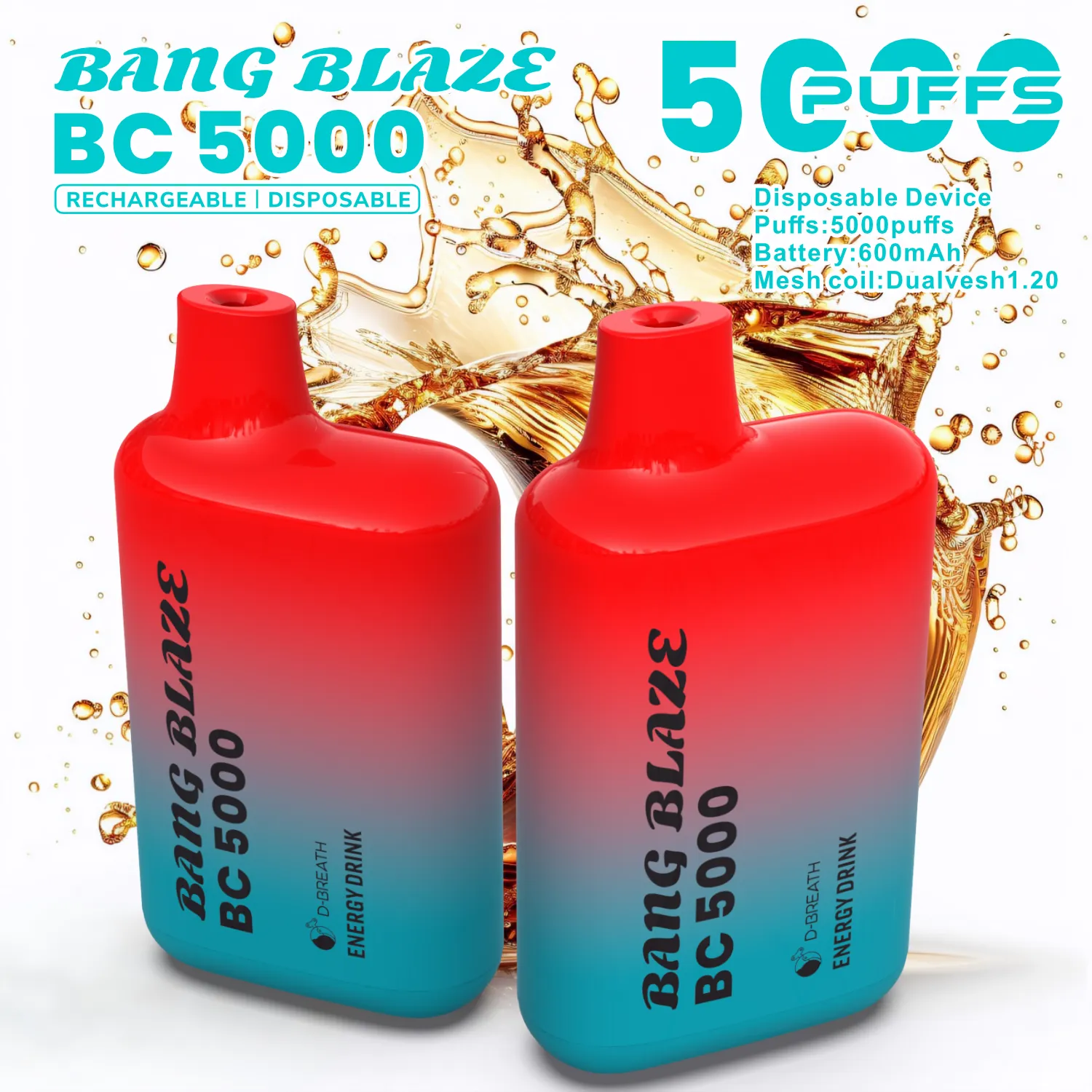 Bang Blaze BC5000 E Cigarette Vape - Energy Drink BANG Blaze BC5000 エナジードリンク味 vape リキッド 人気 5000パフ 使い捨てVAPE