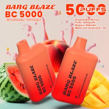 BANG Blaze BC5000 ピーチマンゴーウォーターメロン味 vape 吸い 方 5000パフ 使い捨てVAPE