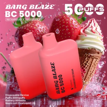 BANG Blaze BC5000 ストロベリーアイスクリーム味 vape 爆煙 5000パフ 使い捨てVAPE