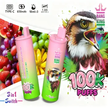 Bang King Triple 100K-strawberry-banana-raspberry-watermelon-lemon-lime