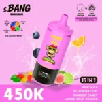 Bnag Leader 450k - Peach Ice & Blueberry Ice & Rainbow Candy & Lemon Sour Orange