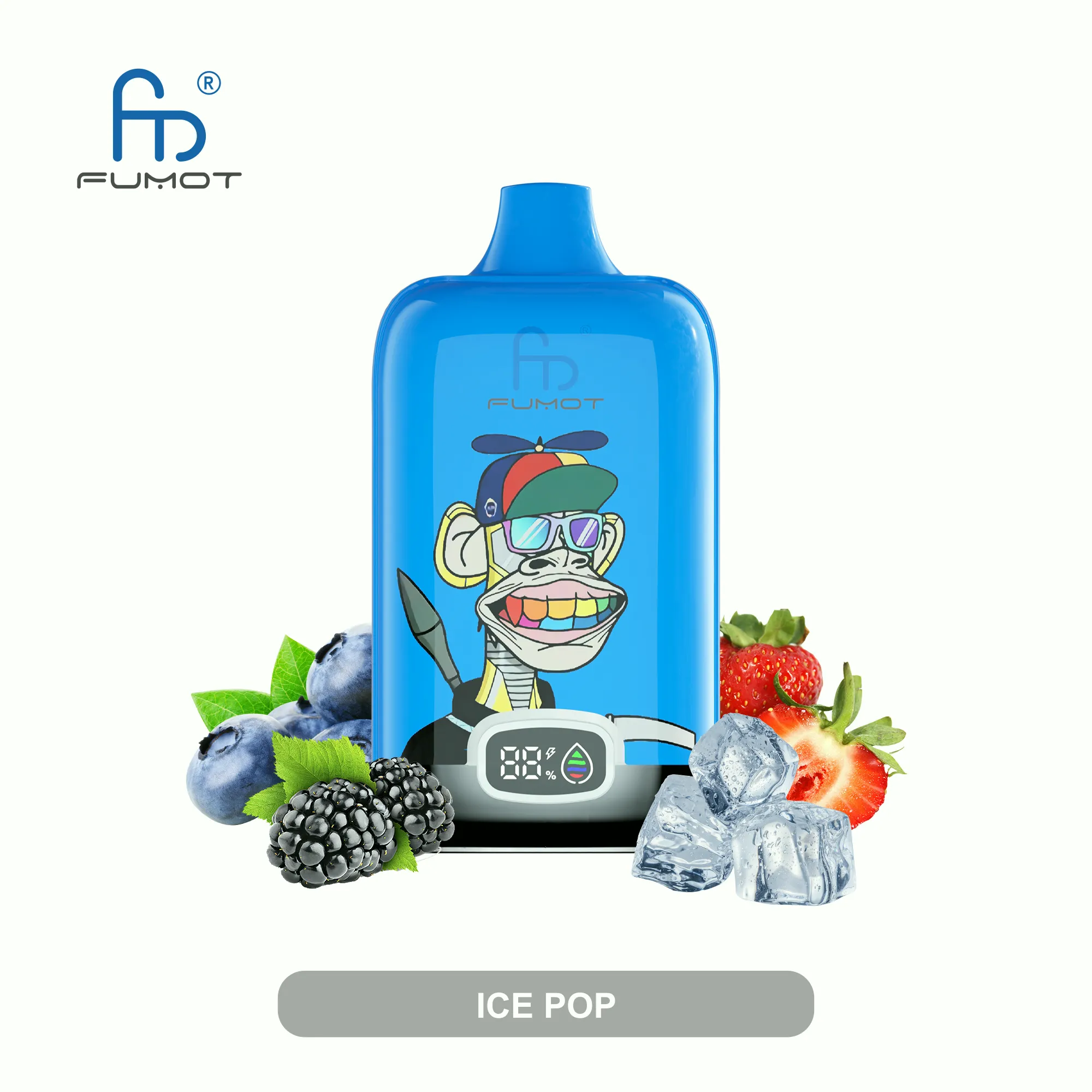 Fumot Digital Box 12000 Puffs – Disposable Vape – Ice Pop #1 Fumot RandM Digital Box 12000 – Ice Pop - 使い捨てVAPE製品画像 | vapes