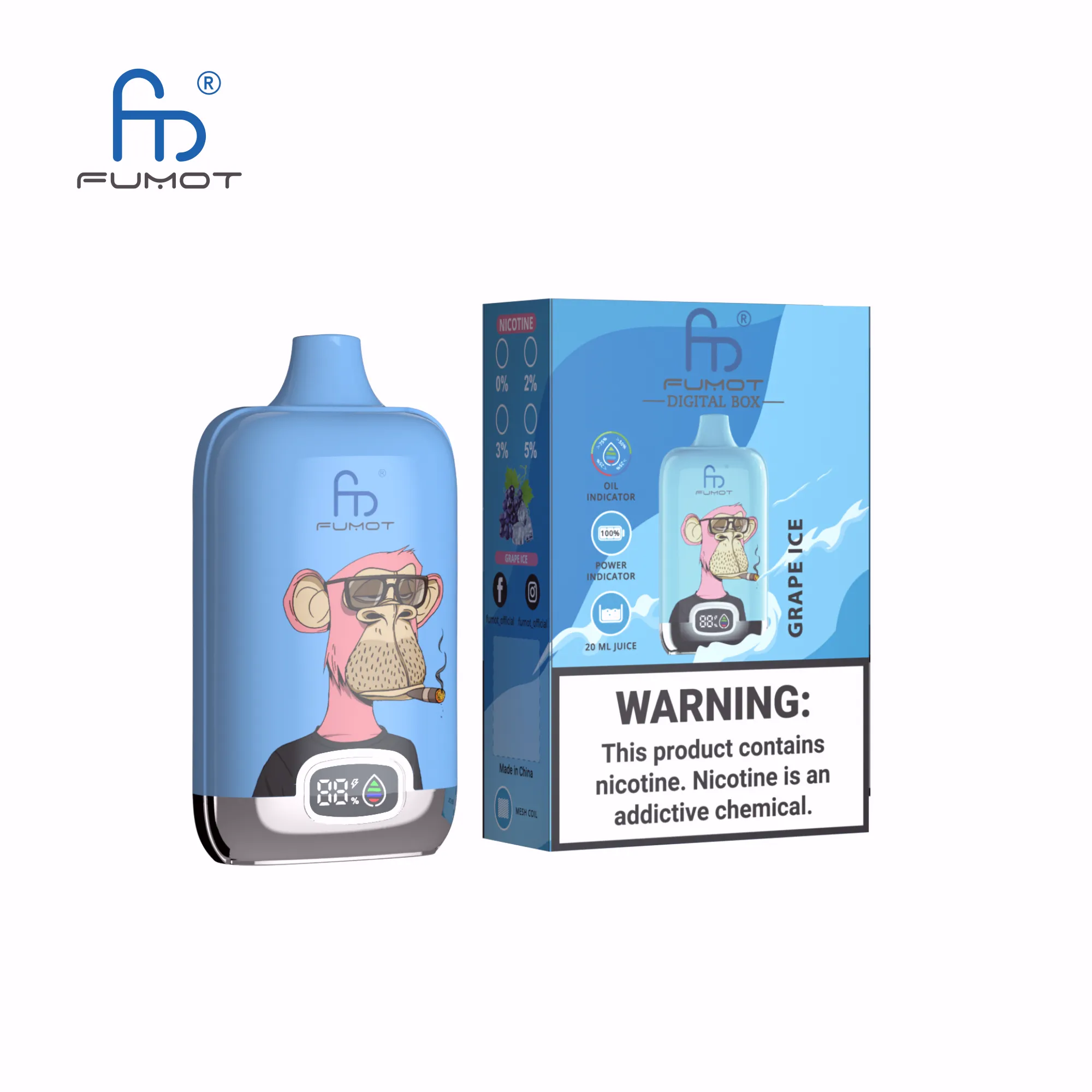 Fumot RandM Digital Box – Grape Ice #2 Fumot RandM Digital Box 12000 – Apple Berry Blast - 使い捨てVAPE製品画像 | vapes