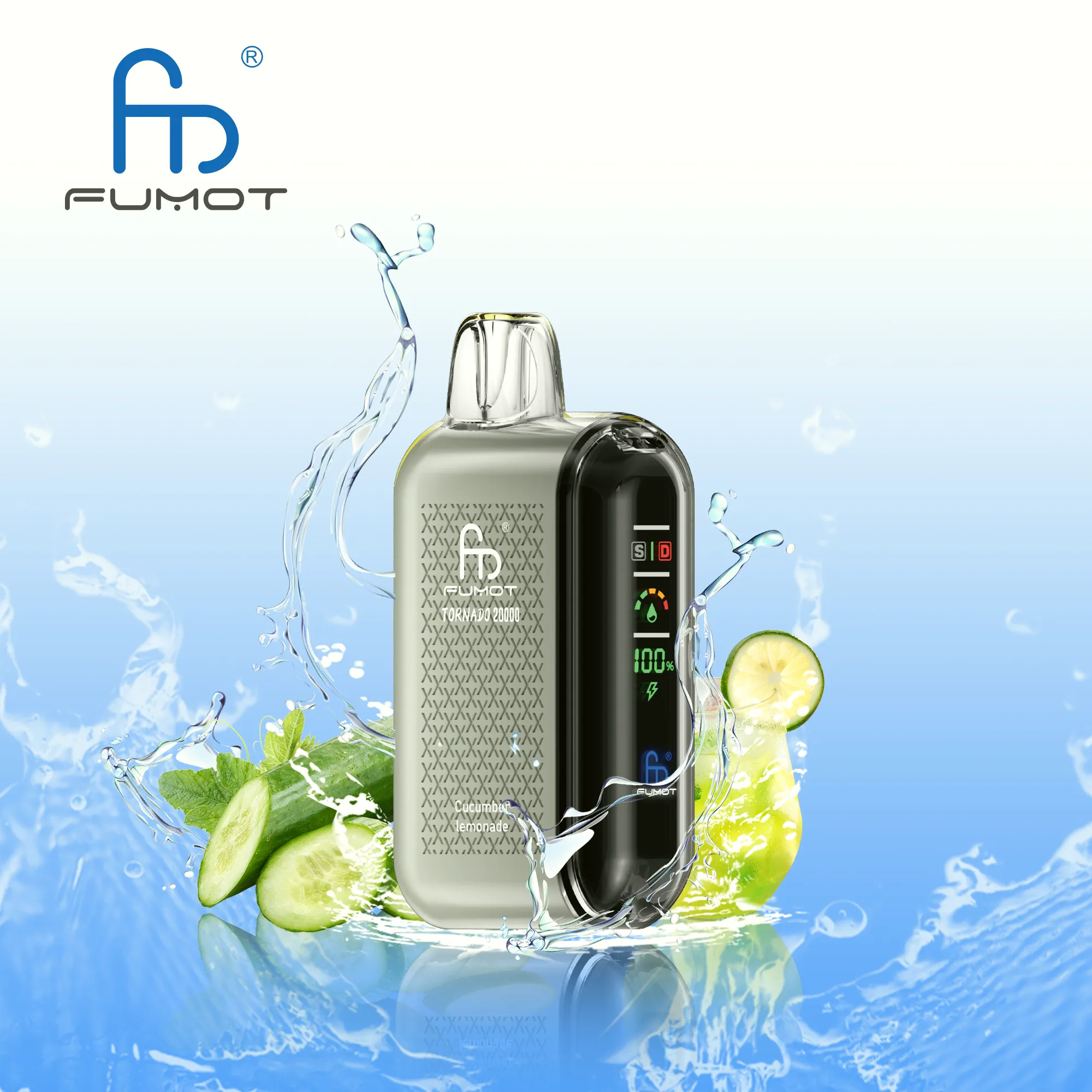 Fumot Tornado 20000 – Cucumber Lemonade #1 Fumot Tornado 20000 – Cucumber Lemonade - 使い捨てVAPE製品画像 | vapes