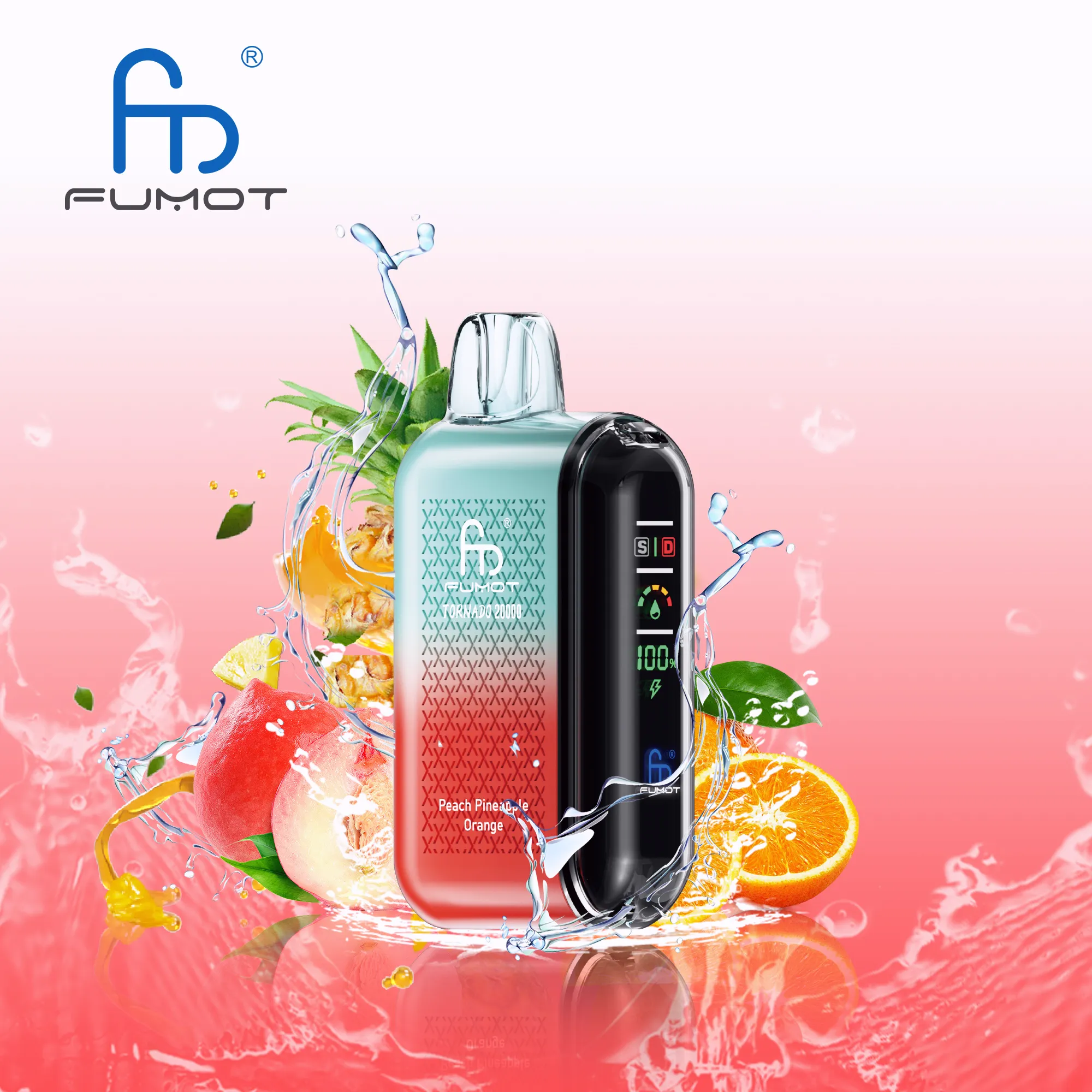 Fumot Tornado 20000 – Peach Pineapple orange #1 Fumot Tornado 20000 – Peach Pineapple Orange - 使い捨てVAPE製品画像 | vapes