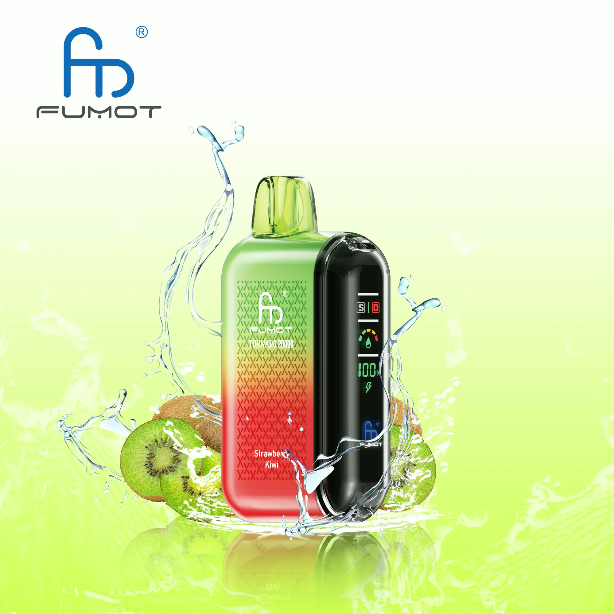 Fumot Tornado 20000 – Strawberry Kiwi #1 Fumot Tornado 20000 – Strawberry Kiwi - 使い捨てVAPE製品画像 | vapes