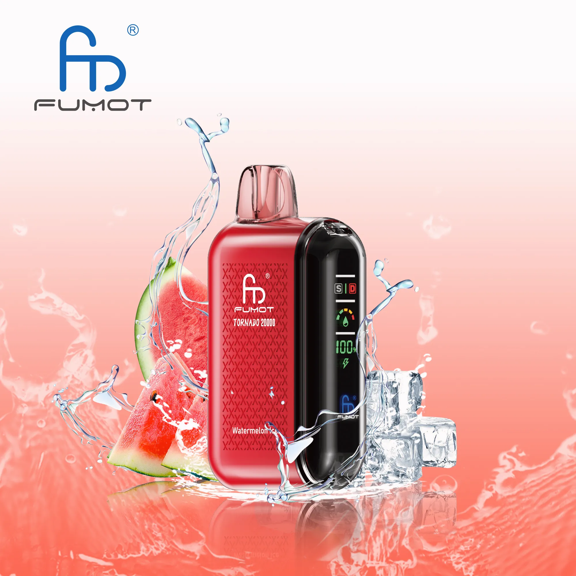 Fumot Tornado 20000 – Watermelon Ice #1 Fumot Tornado 20000 – Watermelon Ice - 使い捨てVAPE製品画像 | vapes