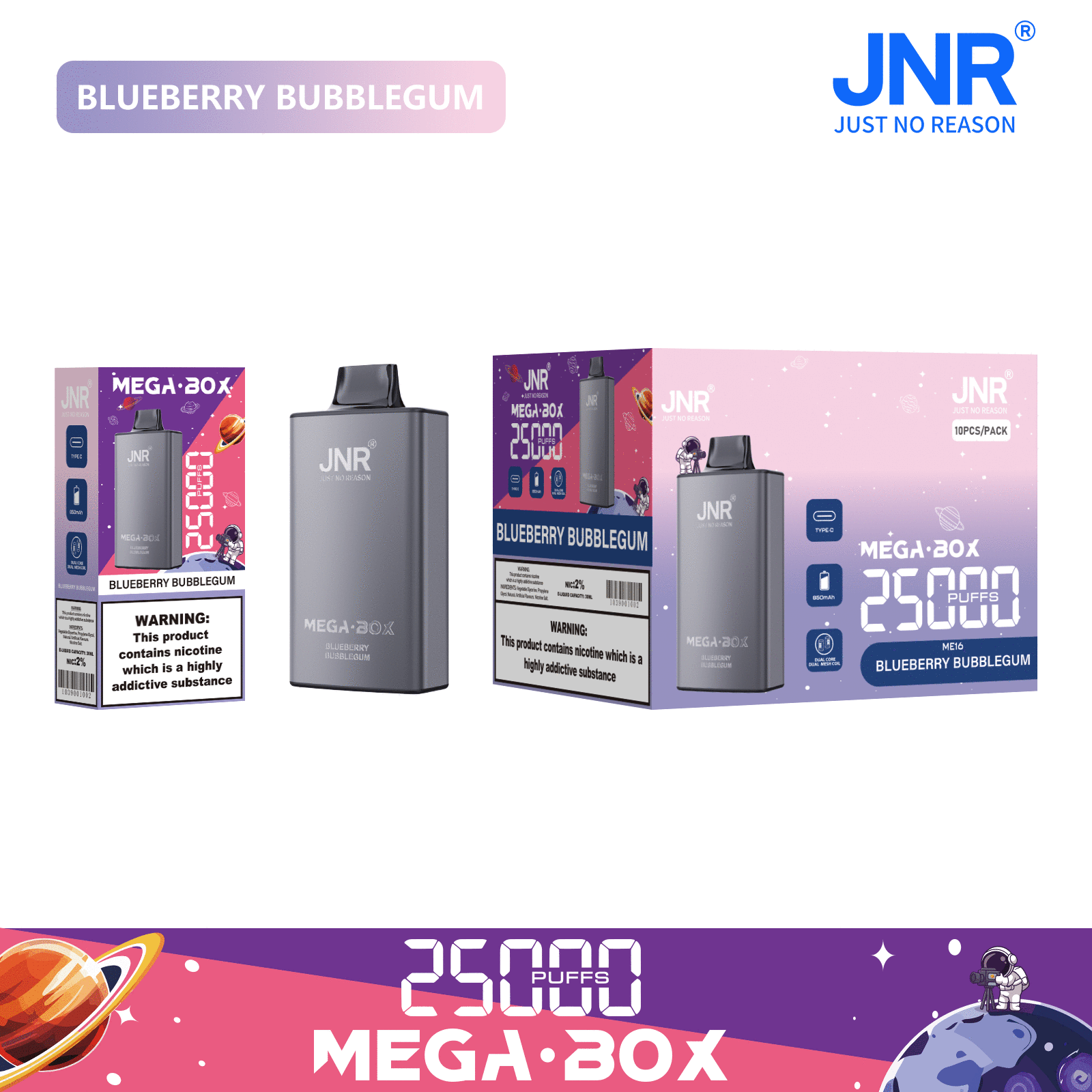 JNR Mega box 25000 – BLUEBERRY BUBBLEGUM JNR Mega Box 25000 Blueberry Bubblegum - JNR Mega Box 25000 Blueberry Bubblegum