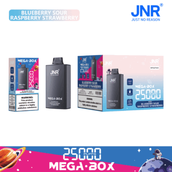 JNR Mega Box 25000 Strawberry Raspberry Ice - VAPE 製品画像