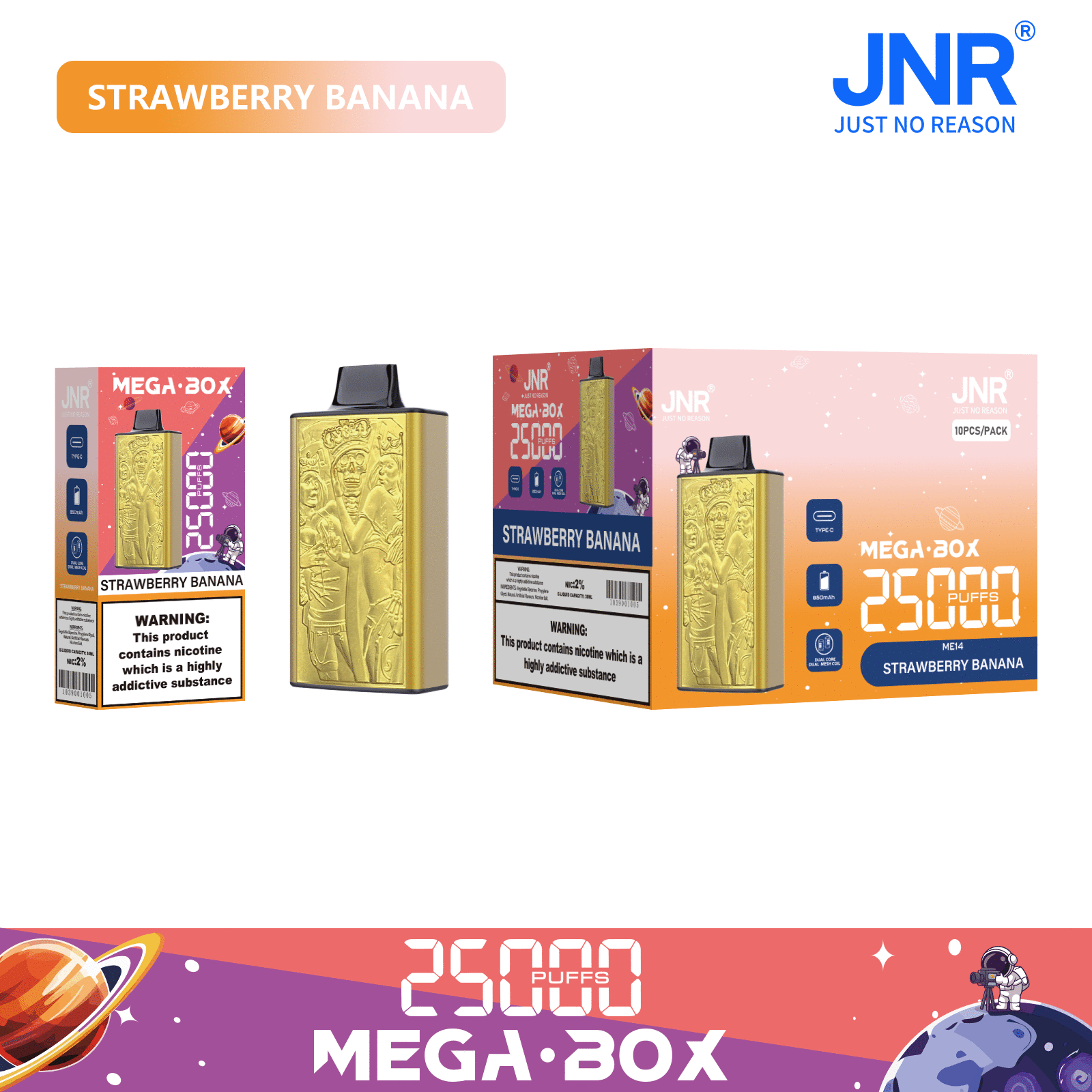 JNR Mega box 25000 – STRAWBERRY BANANA JNR Mega Box 25000 Strawberry Banana - JNR Mega Box 25000 Strawberry Banana