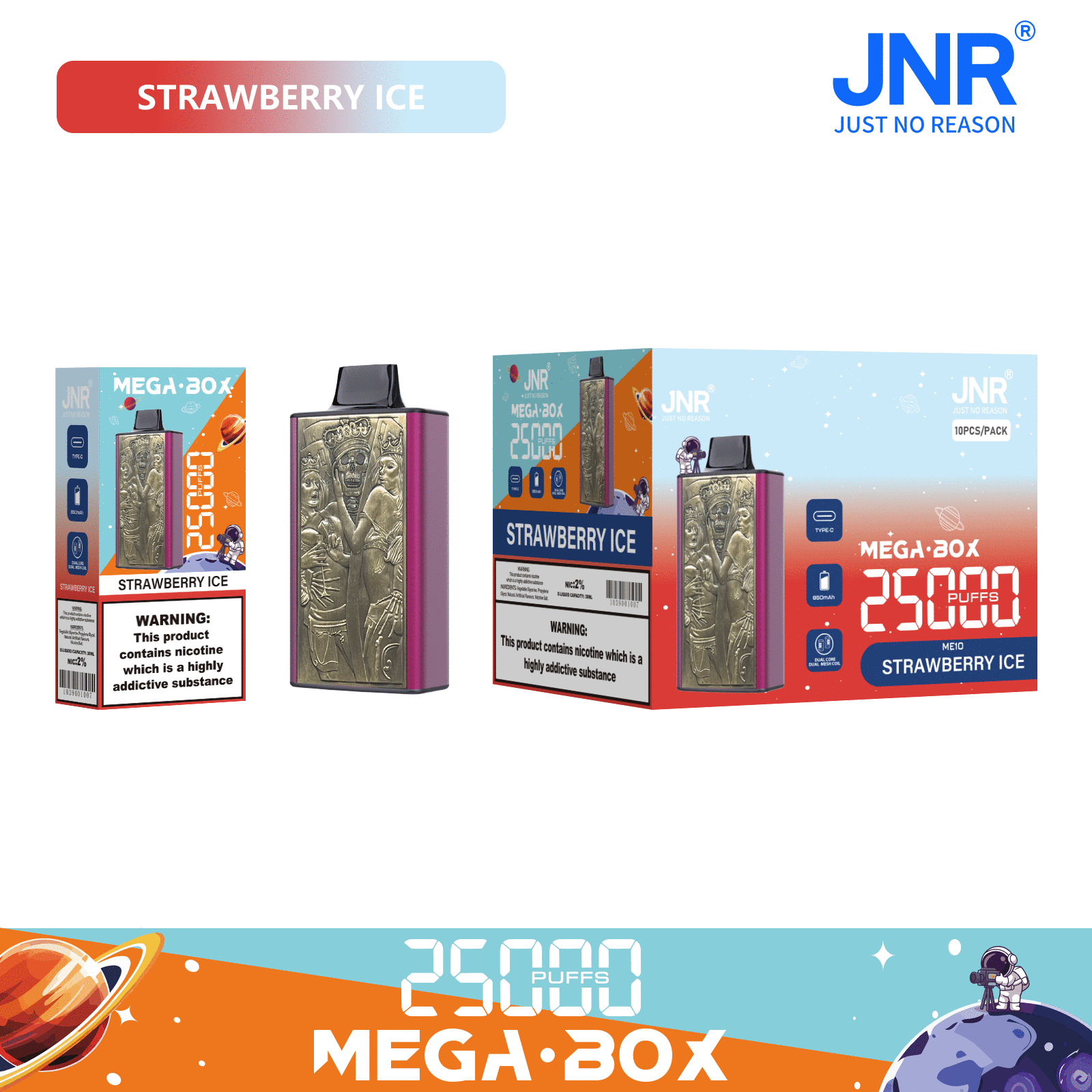 JNR Mega box 25000 – STRAWBERRY ICE JNR Mega Box 25000 Strawberry Ice - JNR Mega Box 25000 Strawberry Ice