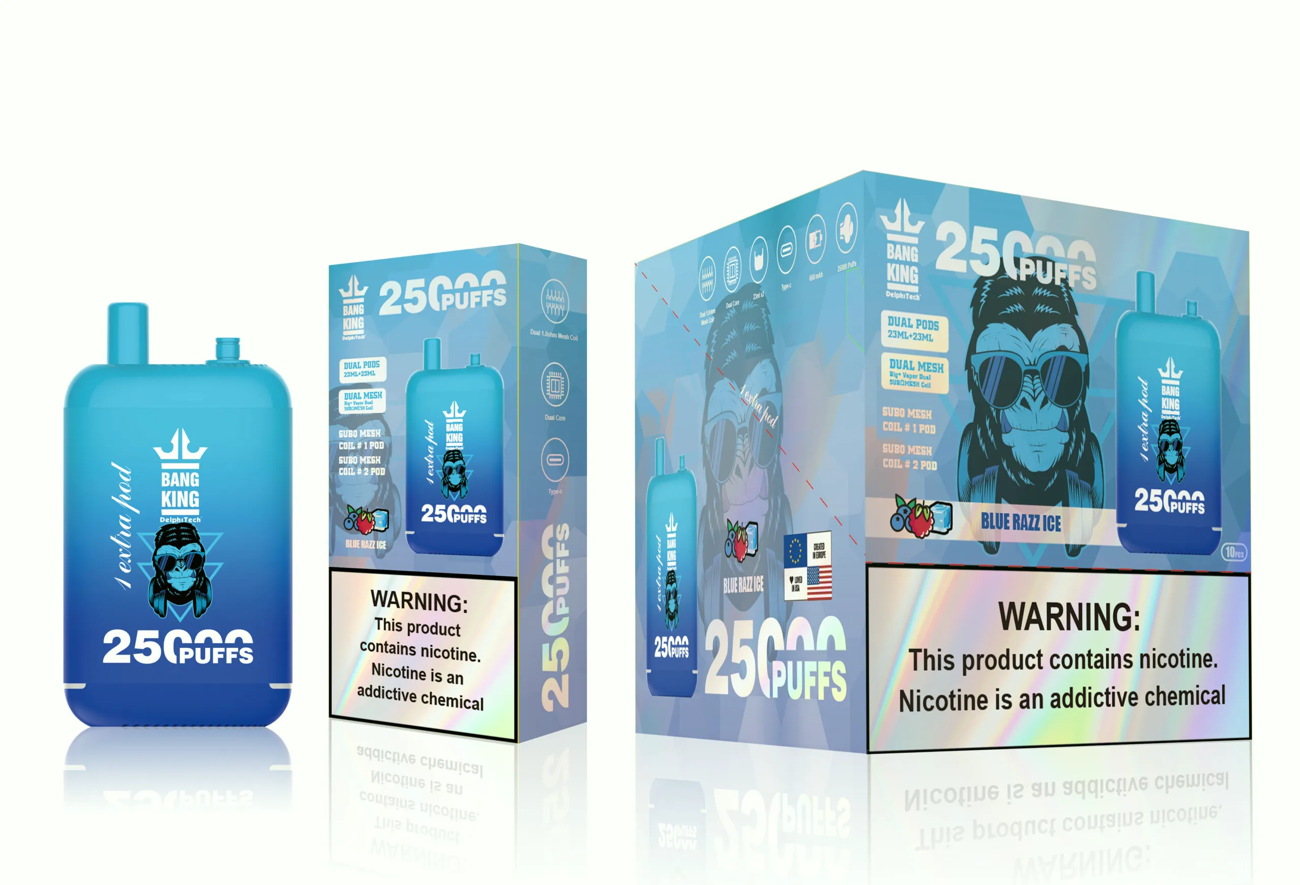 Puff 25k Bang King 25000 Puffs – Blue Razz Ice Puff 25k Bang King 25000 Puffs – Blue Razz Ice