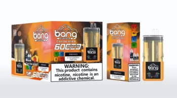 Bang 60000 マンゴー&ストロベリーマンゴー 透明デュアルタンク 電子タバコ フレーバー