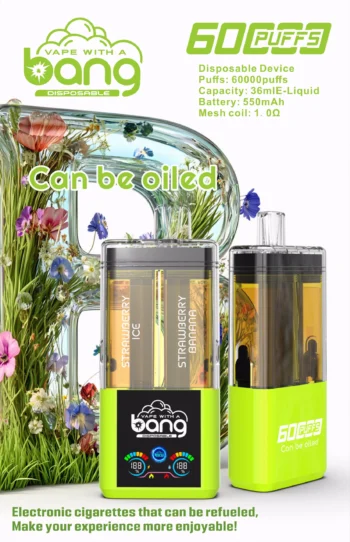 Bang 60000 ストロベリーアイス＆ストロベリーバナナ 2-in-1 デュアルフレーバー VAPE 60000パフ