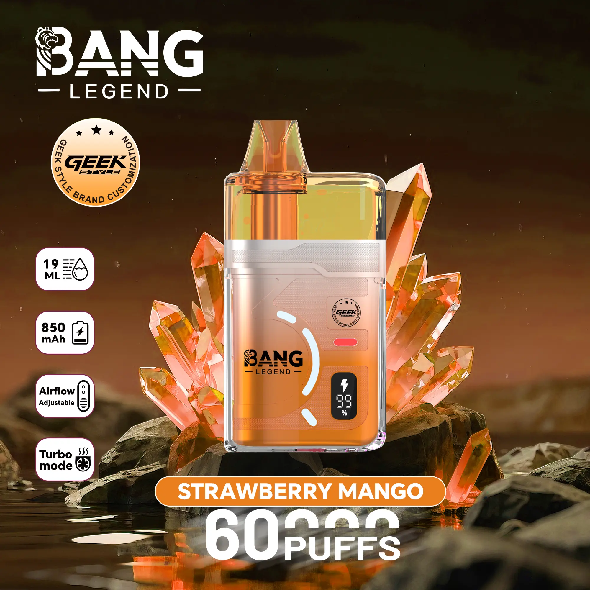 Puff 60k Bang Legend Geek 60000 – Strawberry Mango Puff 60k Bang Legend Geek 60000 – Strawberry Mango