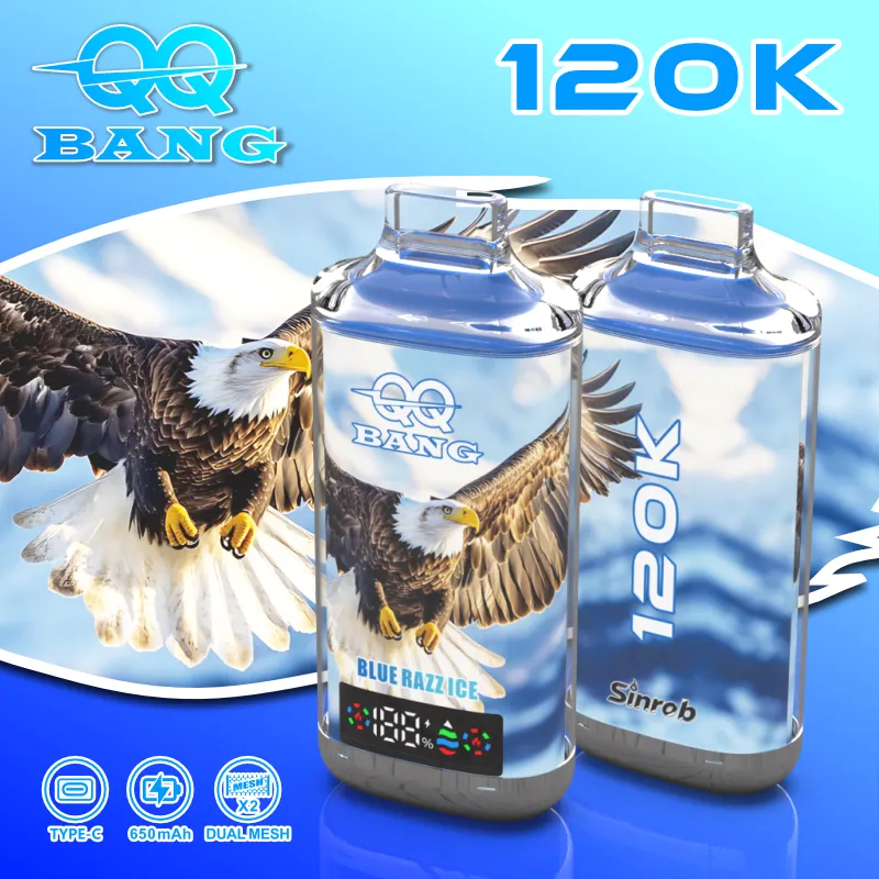 QQ BANG 120K 120000 Puffs - blue razz ice (2) QQ BANG 120K 120000 パフ - blue razz ice