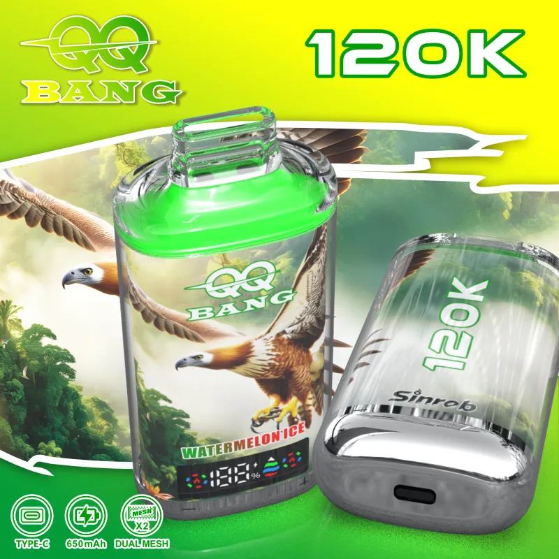 QQ BANG 120K 120000 Puffs - watermelon ice (2) QQ BANG 120K 120000 パフ - watermelon ice