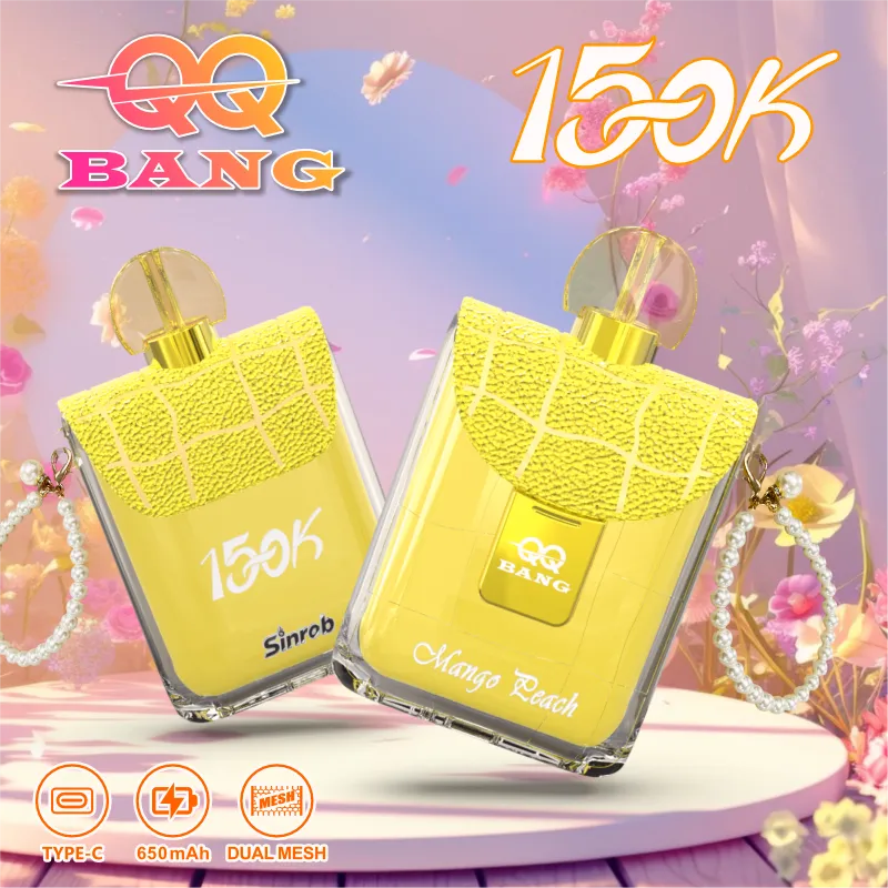 QQ BANG 150K 150000 Puffs perfume – mango peach QQ BANG 150K 150000 パフ perfume - mango peach