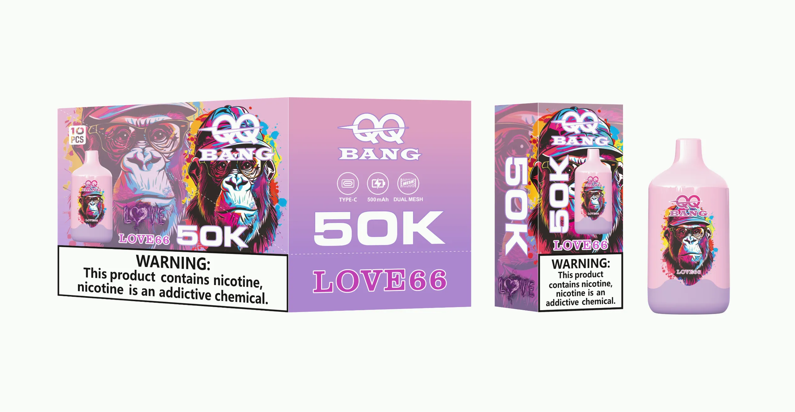 QQ BANG 50K 50000 Puffs -love66 QQ BANG 50K 50000 パフ -love66
