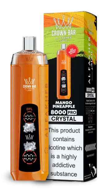AL Fakher 8000 Crystal – Mango Pineapple - 使い捨てVAPE製品画像 | vapes