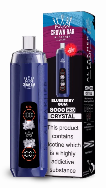 AL Fakher 8000 Crystal – Blueberry Gum - 使い捨てVAPE製品画像 | vapes