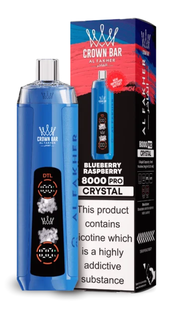 AL Fakher 8000 Crystal – Blueberry Raspberry - 使い捨てVAPE製品画像 | vapes