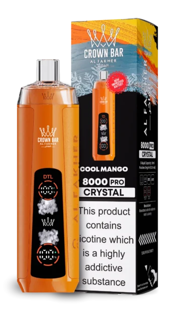 AL Fakher 8000 Crystal – Cool Mango - 使い捨てVAPE製品画像 | vapes