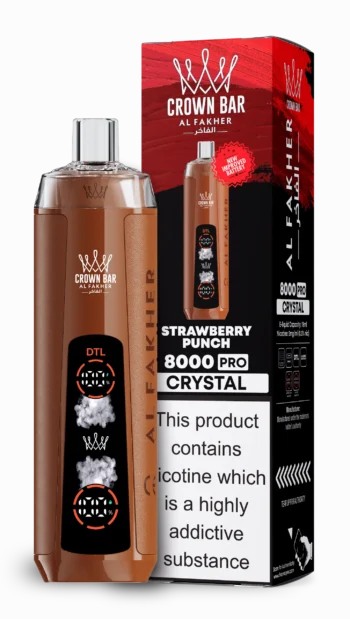 AL Fakher 8000 Crystal – Strawberry Punch - 使い捨てVAPE製品画像 | vapes