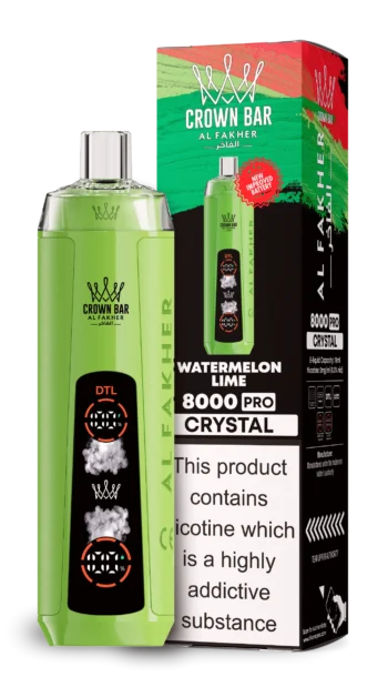 AL Fakher 8000 Crystal – Watermelon Ice - 使い捨てVAPE製品画像 | vapes