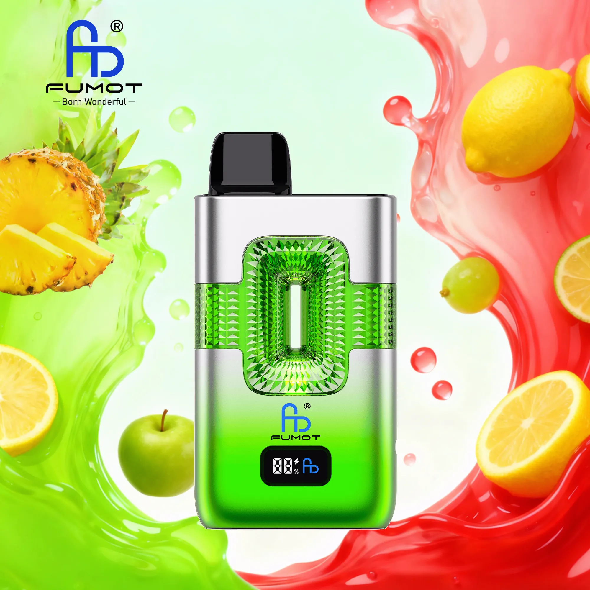 fumot-eco-2in1-50000-puffar-Cola Lemon & Pineapple Lemon Green Apple Fumot 50k ECO 2in1 – Cola Lemon & Pineapple Lemon Green Apple - 使い捨てVAPE製品画像 | vapes