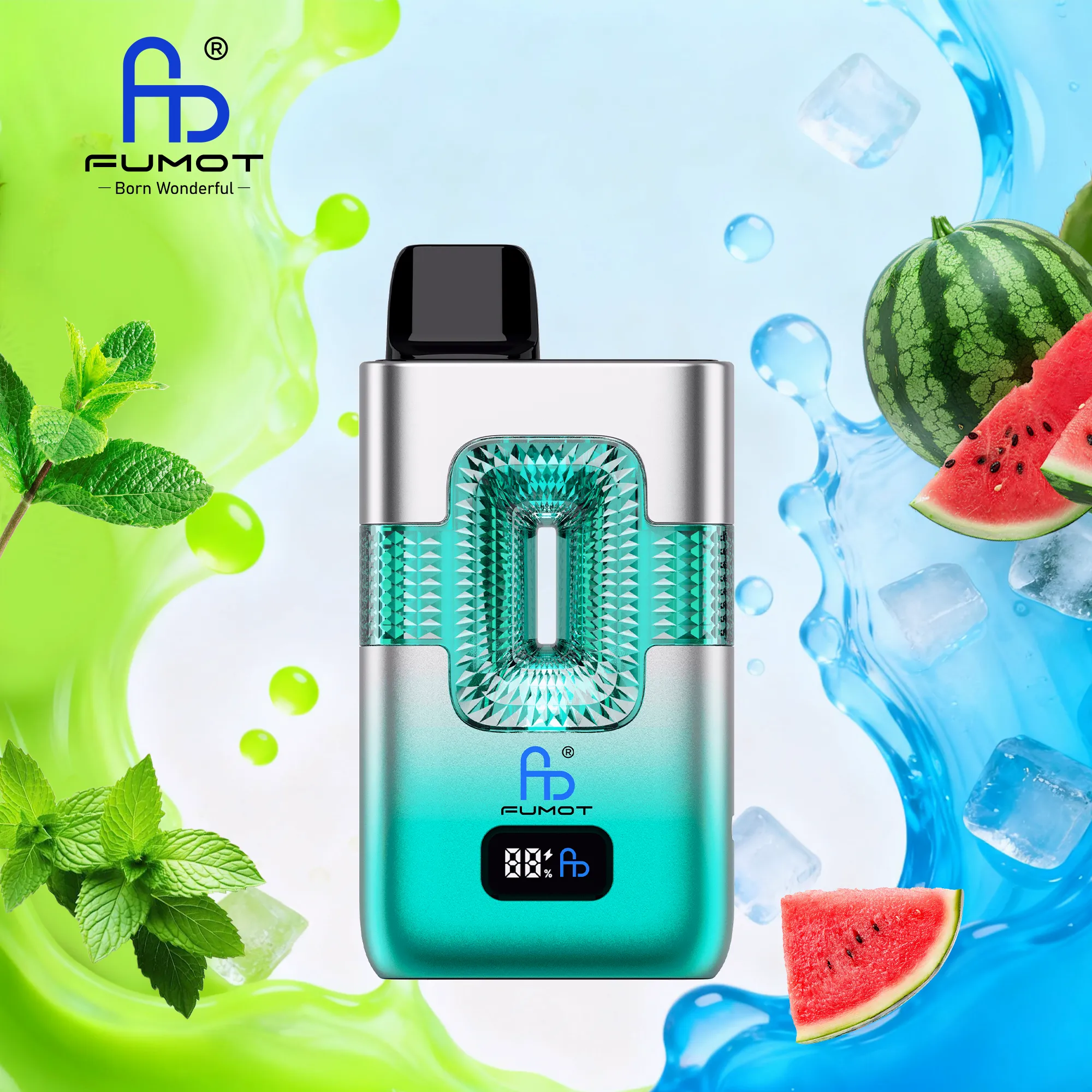 fumot-eco-2in1-50000-puffar-Cool Mint & Watermelon Ice Fumot 50k ECO 2in1 – Cool Mint & Watermelon Ice - 使い捨てVAPE製品画像 | vapes