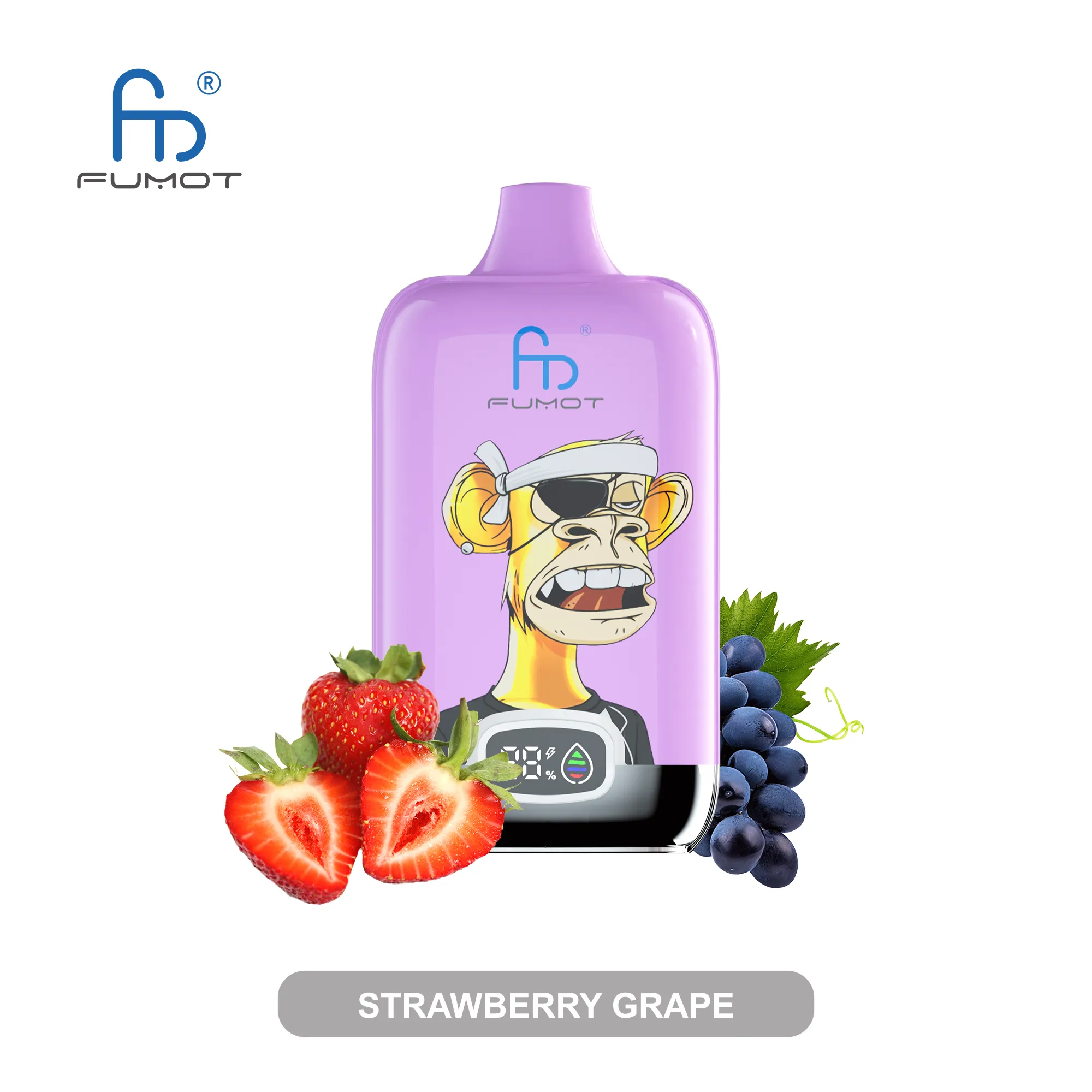 fumot-randm-digital-box-12000-puffar-Strawberry Grape Fumot RandM Digital Box 12000 – Blueberry Bubblegum - 使い捨てVAPE製品画像 | vapes