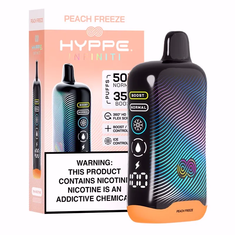 peach-freeze-Hyppe Infiniti 50K 50000 Puffs peach-freeze-Hyppe Infiniti 50K 50000 Puffs