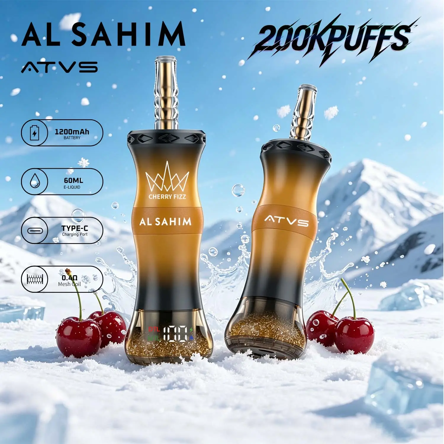 ATVS AL SAHIM 200000-cherry-fizz ATVS AL SAHIM 200000 Cherry Fizz - VAPE 製品画像